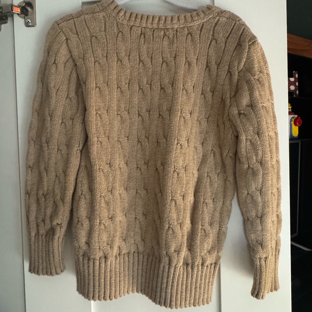 Ralph Lauren Men's Beige Cable Knit Sweater - Picture 2 of 3